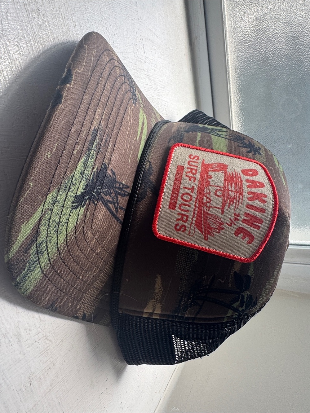 Dakine Surf Tours Trucker Hat - Camo with Red Patch